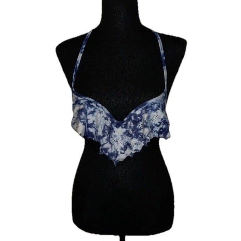 PINK ~ XS Blue & White Bikini Top Swimwear